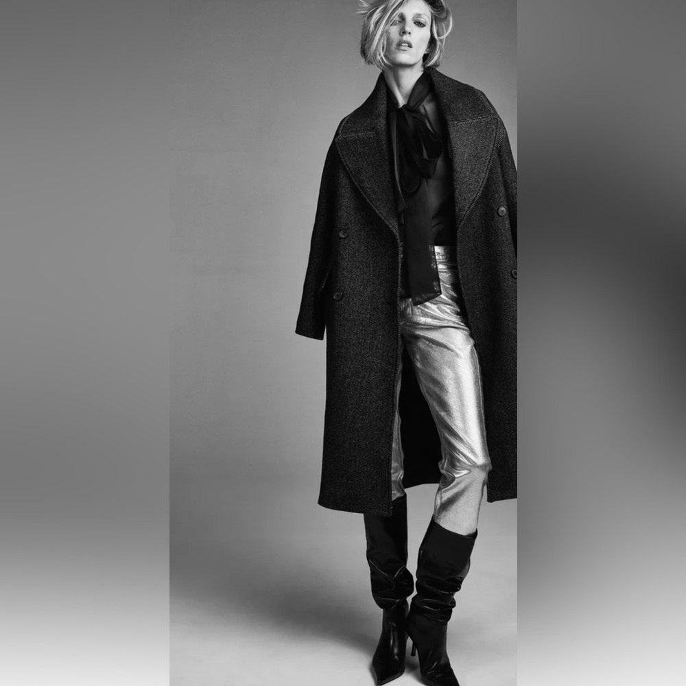 Zara Double Breasted Wool Coat